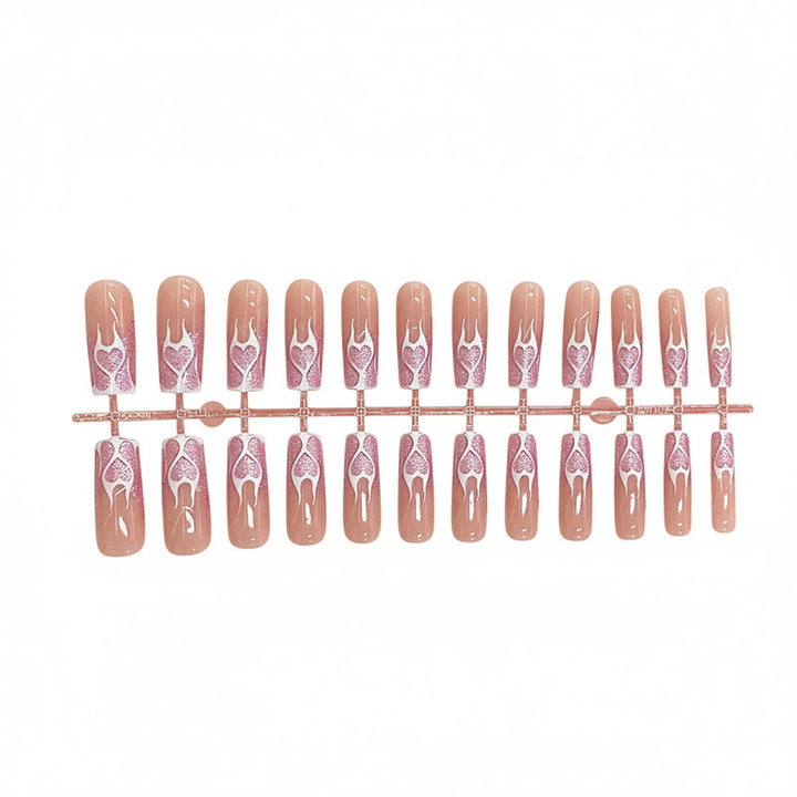 Heart Flames Press-On Nail Art Stornfield