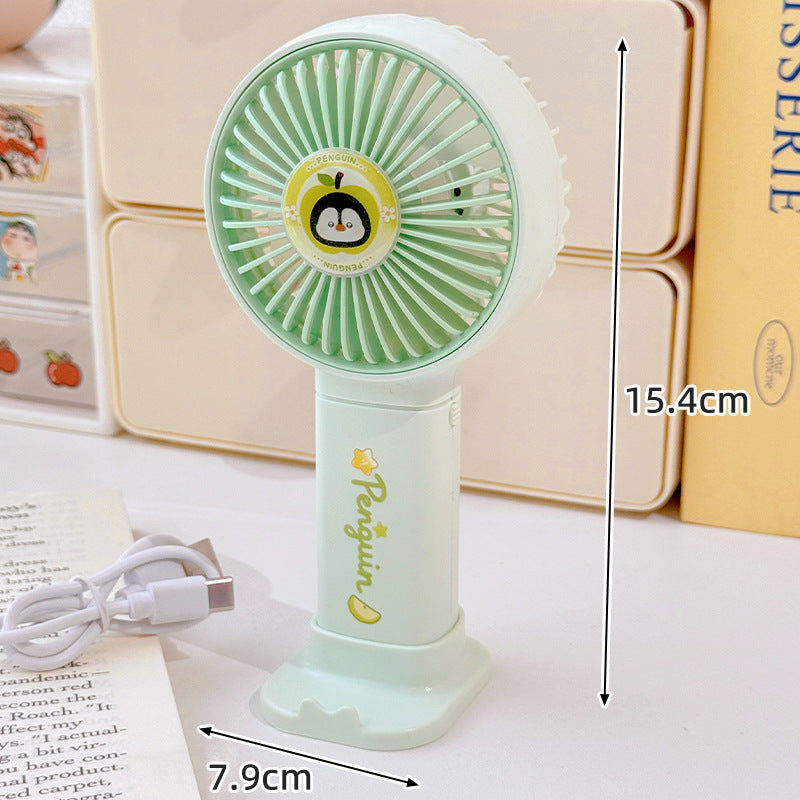 Ladies Portable Mini Fan with Cute Penguin Design Stornfield