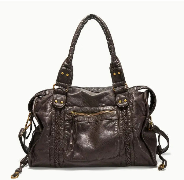 Ladies Shoulder Bag PU Leather Spacious with Laptop Compartment and Adjustable Strap | Stornfield