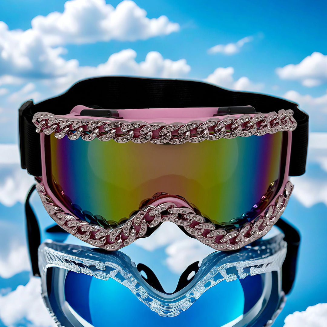 Women's ski goggles with glamorous rhinestone frame Stornfield