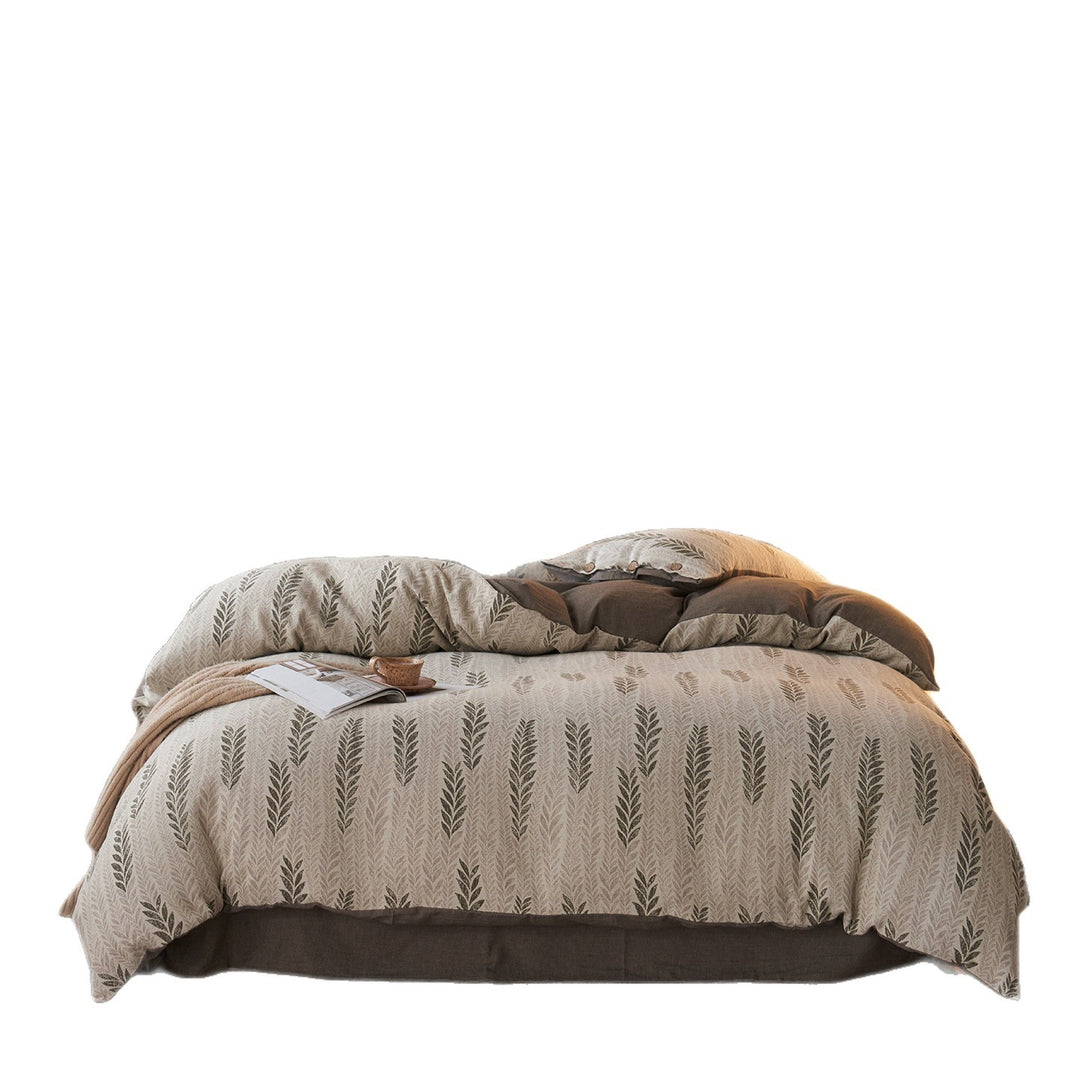 Luxury Lace Ruffle Cotton Duvet Cover and Pillowcase Set