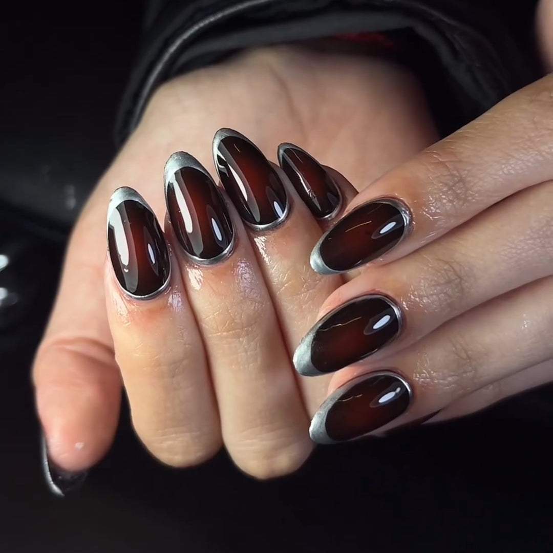 Stylish stiletto nails with elegant shine Stornfield