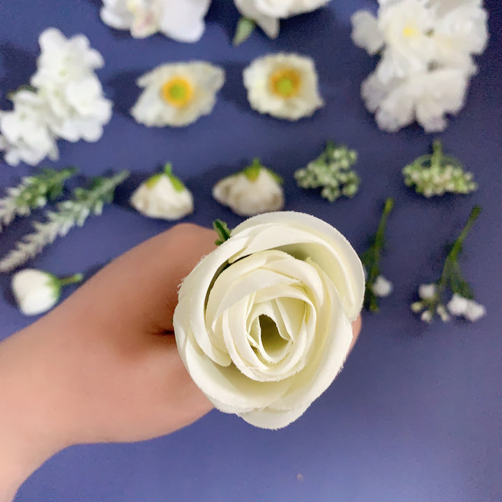 Artificial Floral Embellishment Set