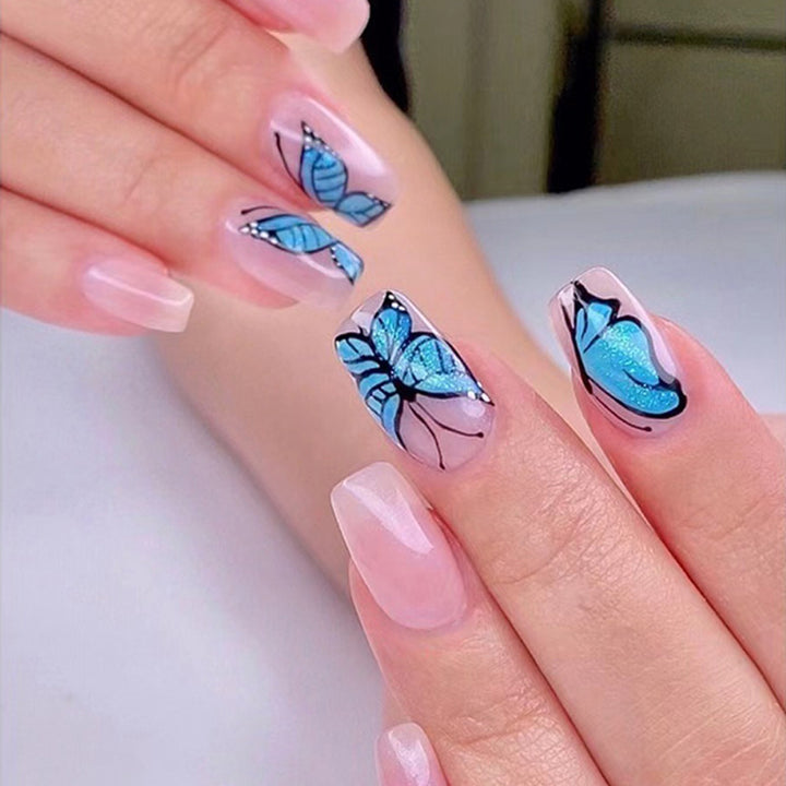 Artificial Nail Art Design with Butterfly Motif Stornfield
