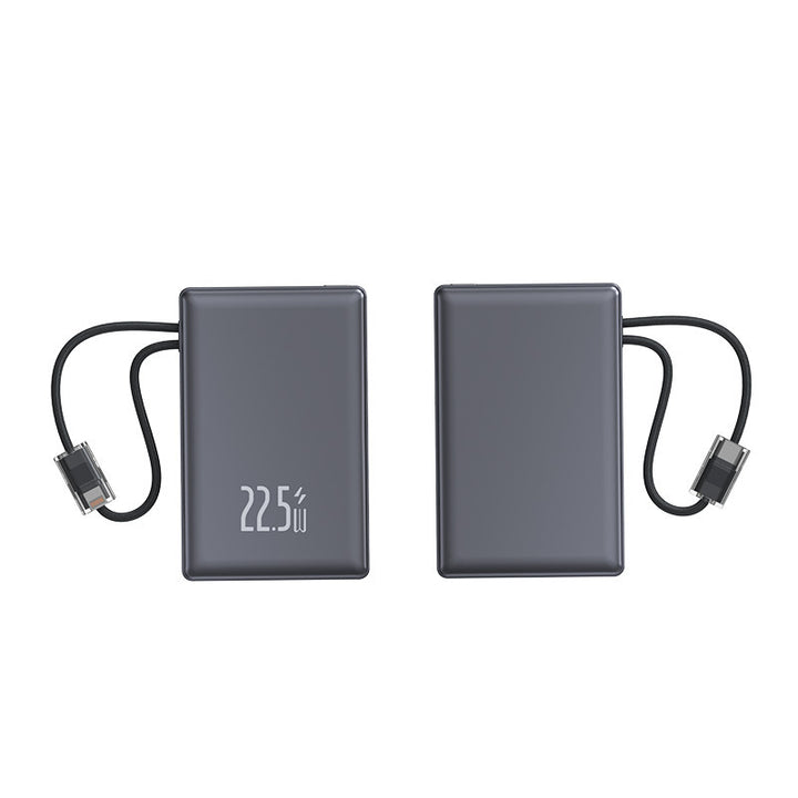 Portable power bank with fast charging function and integrated charging cable Stornfield