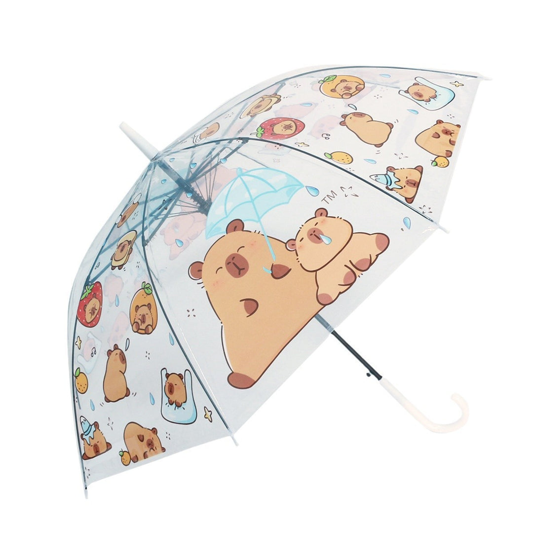 Women Folding Umbrella with Unique Cartoon Bear Design Stornfield