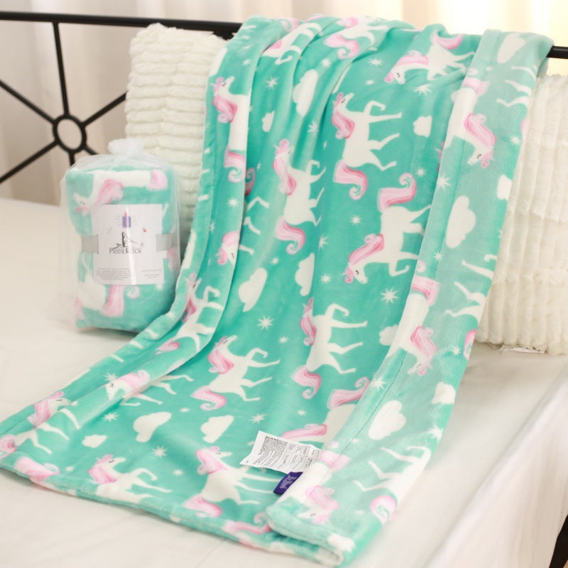 Playful Animal-Themed Plush Throw Blanket