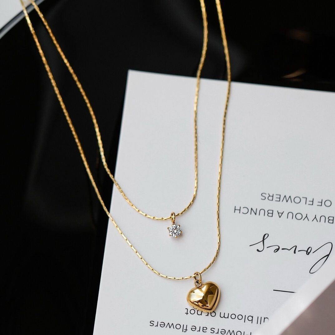 Heart Charm Layered Necklace Stornfield