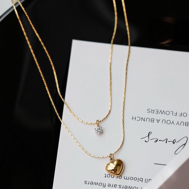 Heart Charm Layered Necklace Stornfield