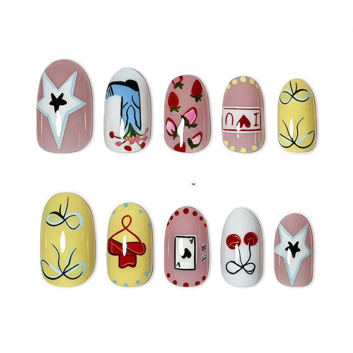 Artistic Cherry Blossom Press-On Nails Stornfield