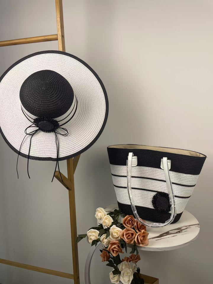 Elegant Beach Bag with Matching Sun Hat Stornfield
