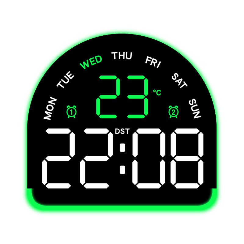 Digital alarm clock with temperature and day of the week display Stornfield