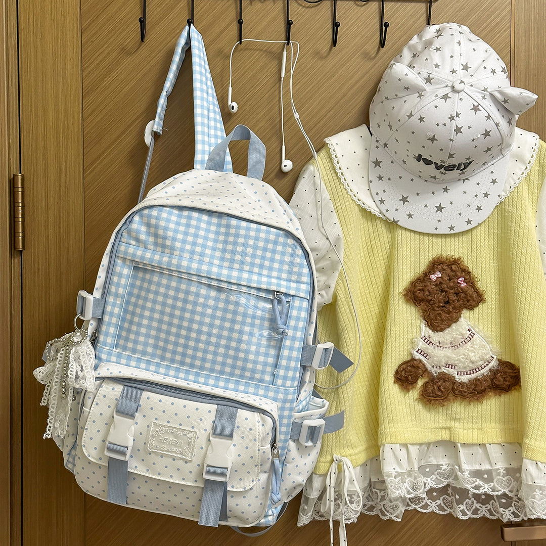 Charming Plaid Patterned Backpack Stornfield