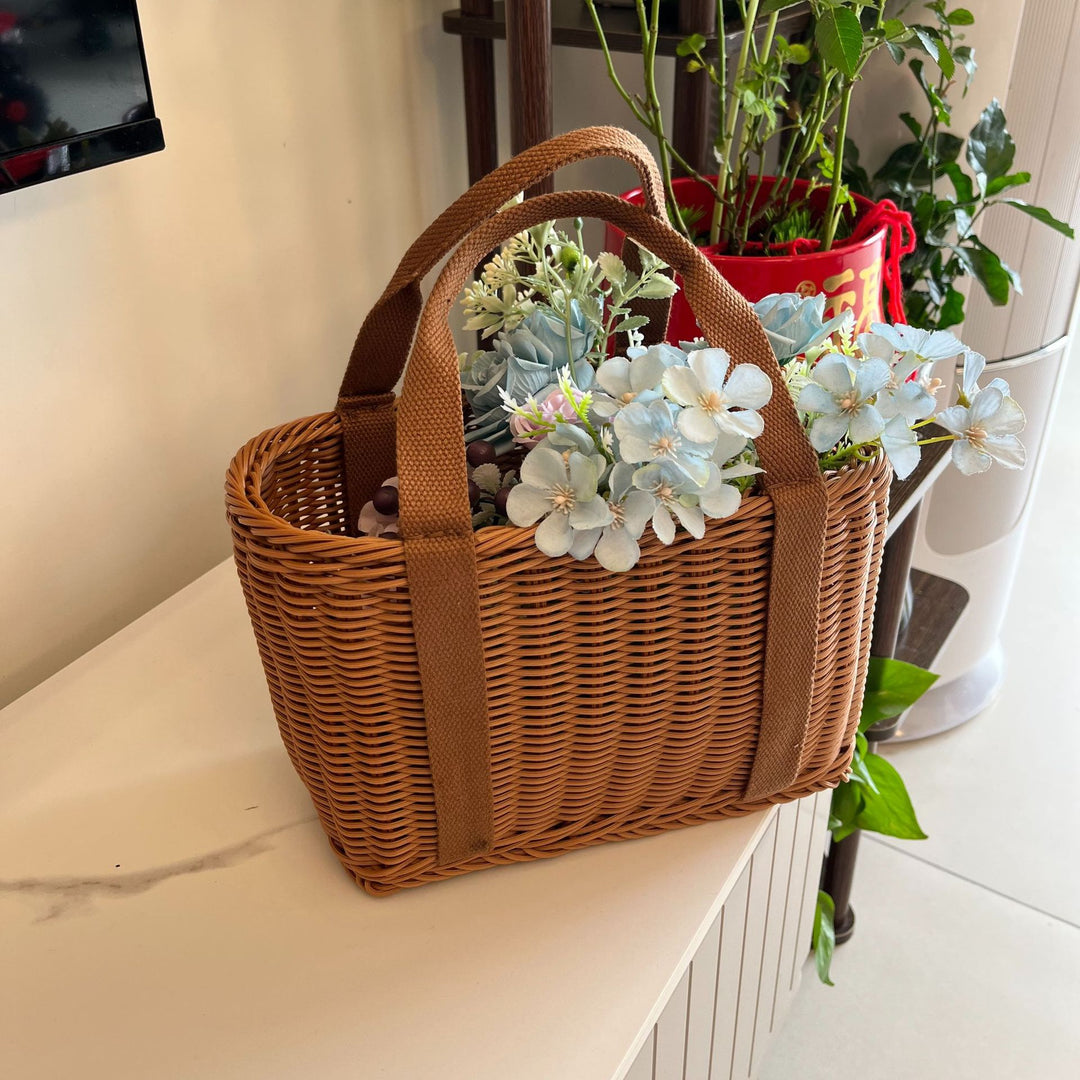 Women Handmade Storage Basket Made of Natural Material Stornfield