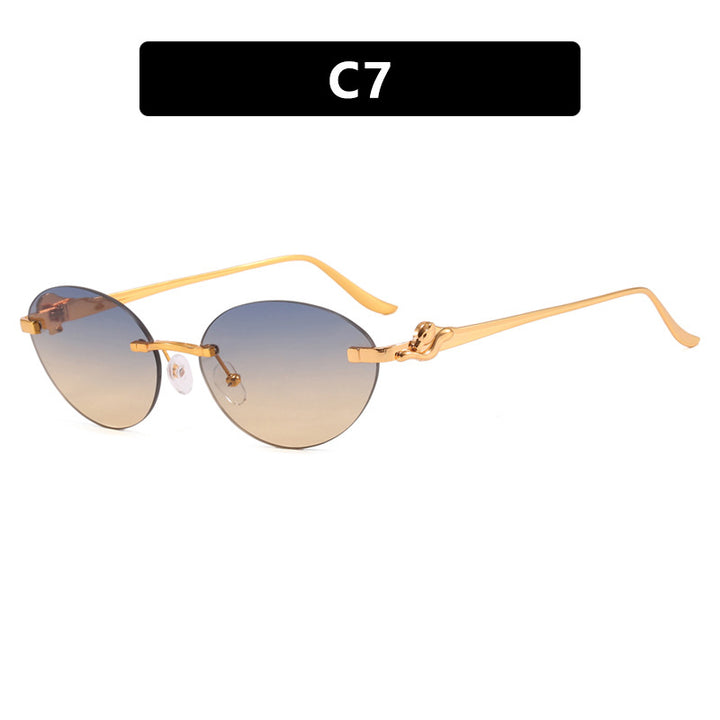 Women's round sunglasses with elegant, semi-transparent frame and fashionable details Stornfield