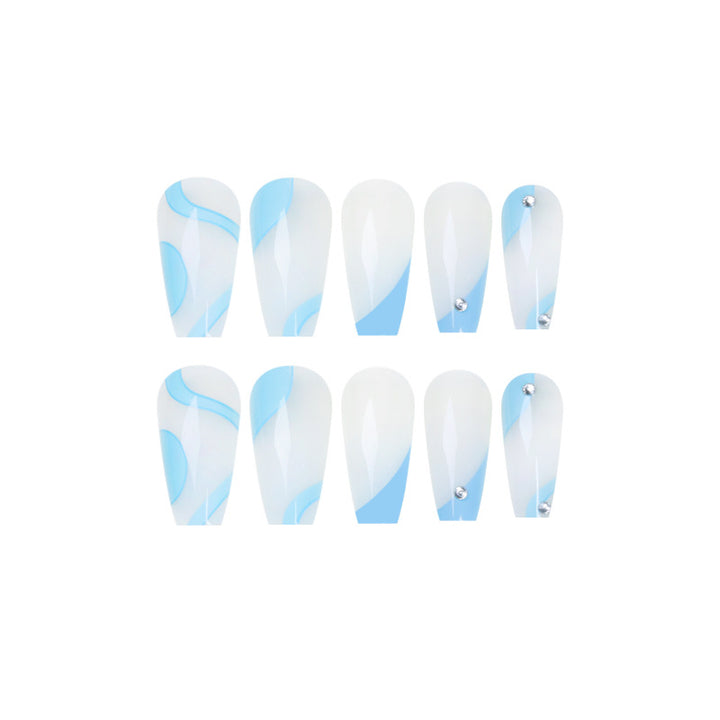 Artful acrylic nails with maritime design Stornfield