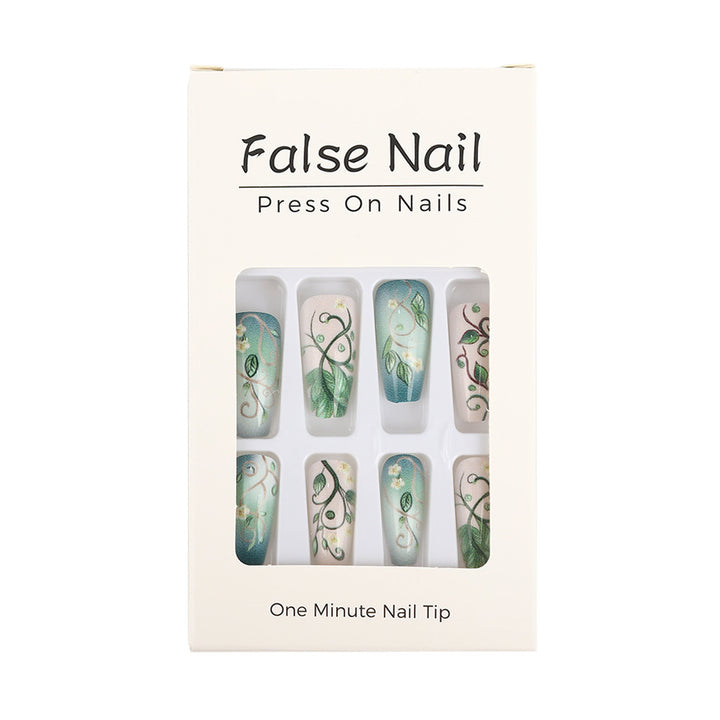Artificial Nails Set with Floral Designs Stornfield