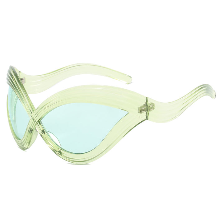 Women trendy designer sunglasses with curved frame Stornfield