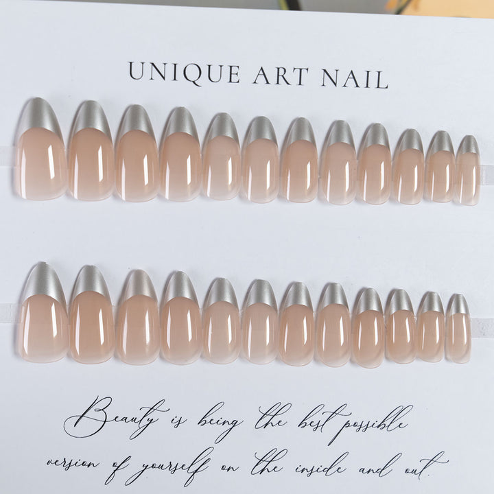 Metallic Tip Press-On Nail Set