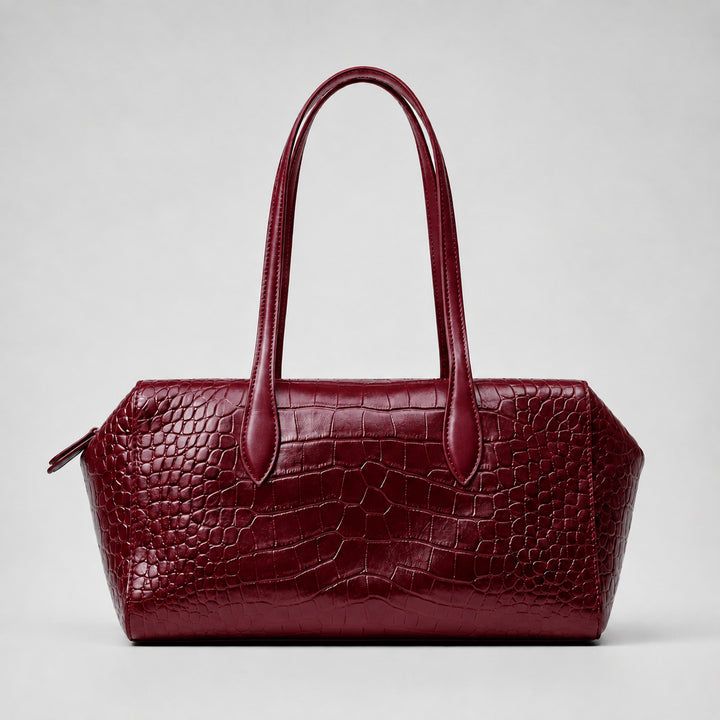 Crocodile Texture Satchel Bag
