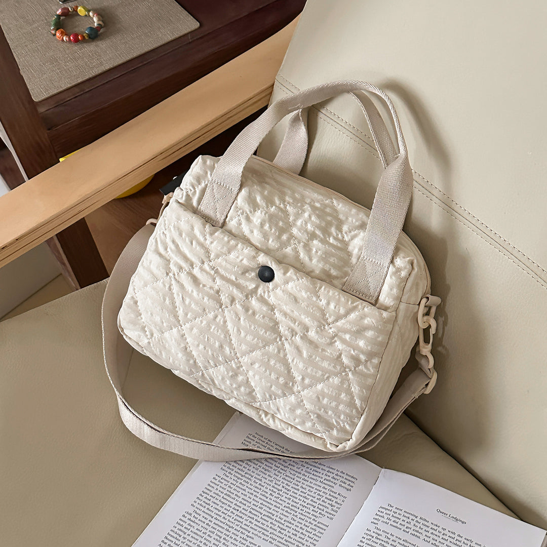 Quilted Multi-Pocket Crossbody Bag