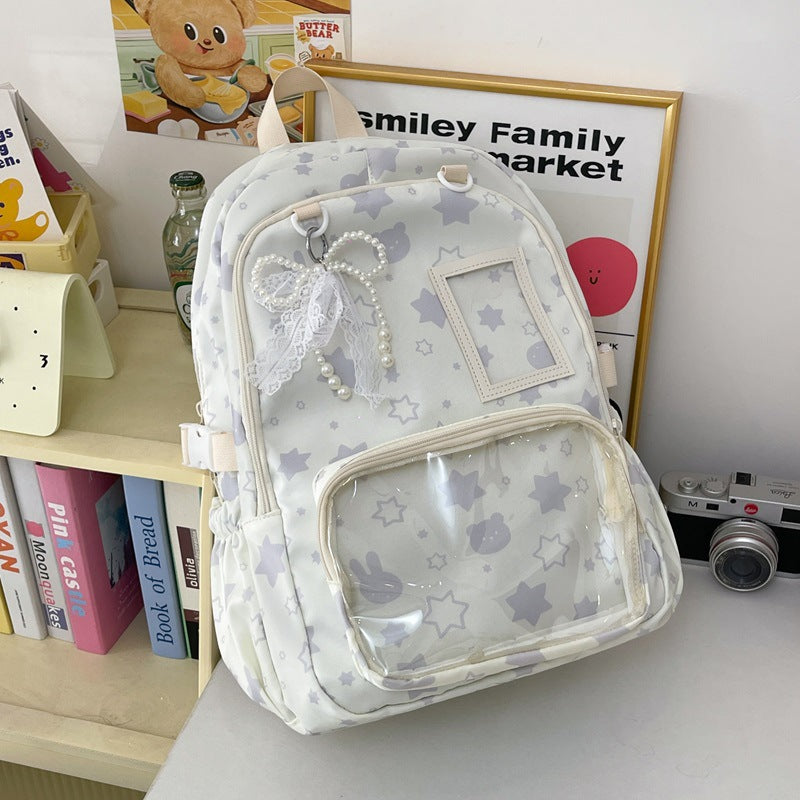 Whimsical Star-Print School Backpack Stornfield