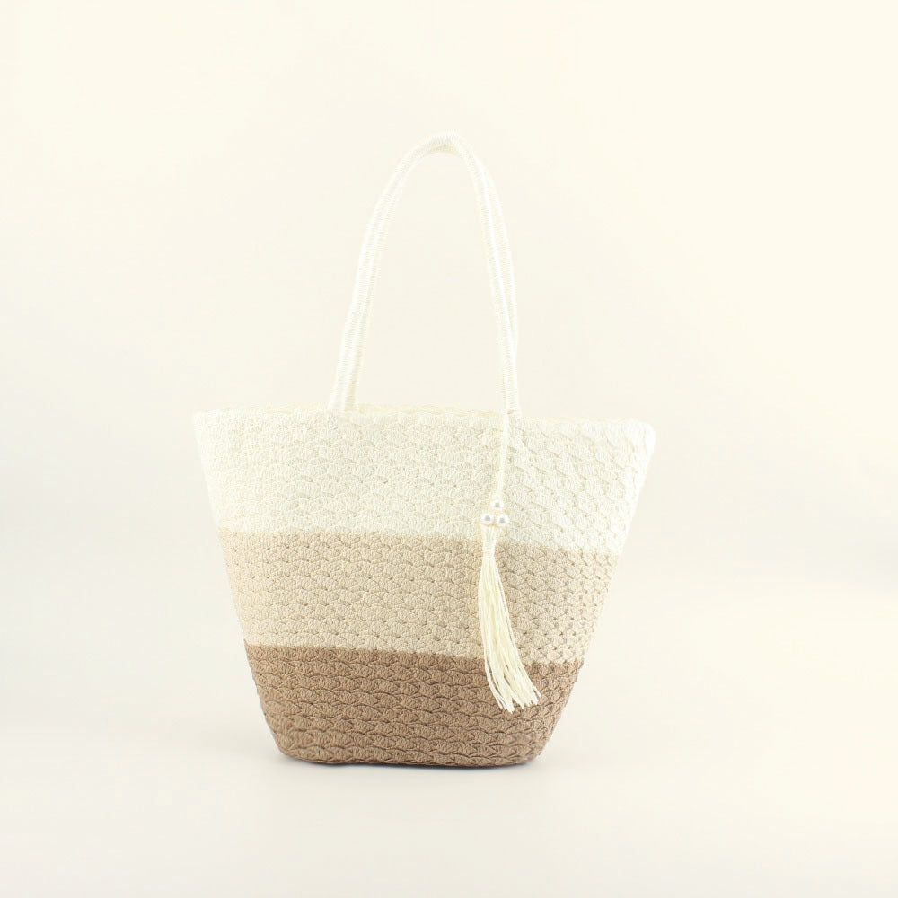 Fashionable crochet shoulder bag with tassel Stornfield