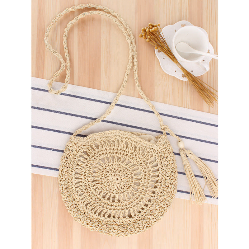 Macrame Crossbody Bag with Decorative Fringes Stornfield