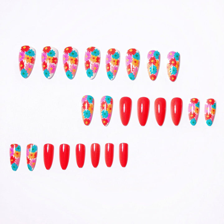 Artificial nails with Lively Flower Design Stornfield