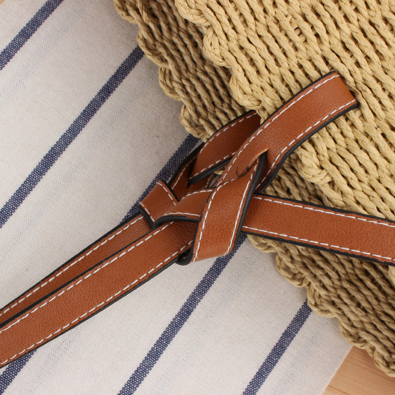 Elegant Bast shoulder bag with faux leather accents Stornfield