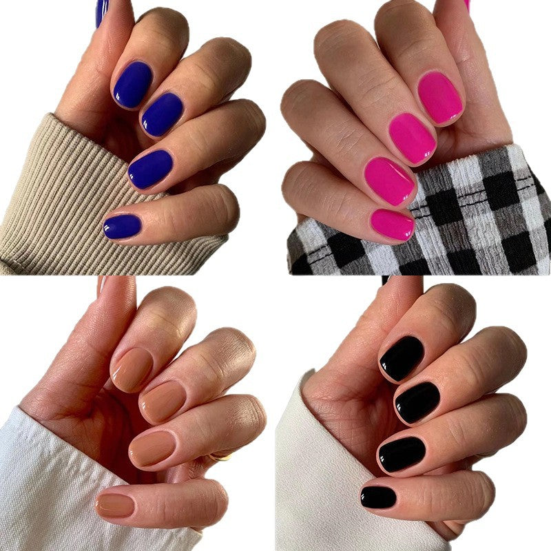 Elegant artificial nails with gold trim Stornfield