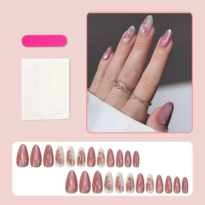 Artificial Nail Set with luxurious, floral-patterned designs Stornfield