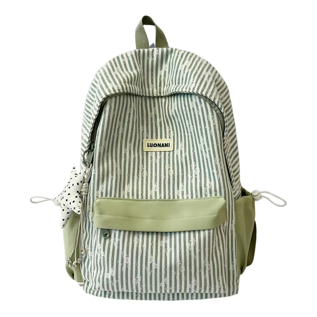 Lightweight Striped Casual Backpack Stornfield