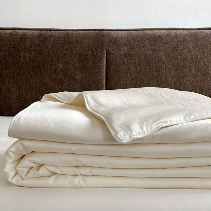 Silky Jacquard Sateen Sheet Set with Damask Stripe