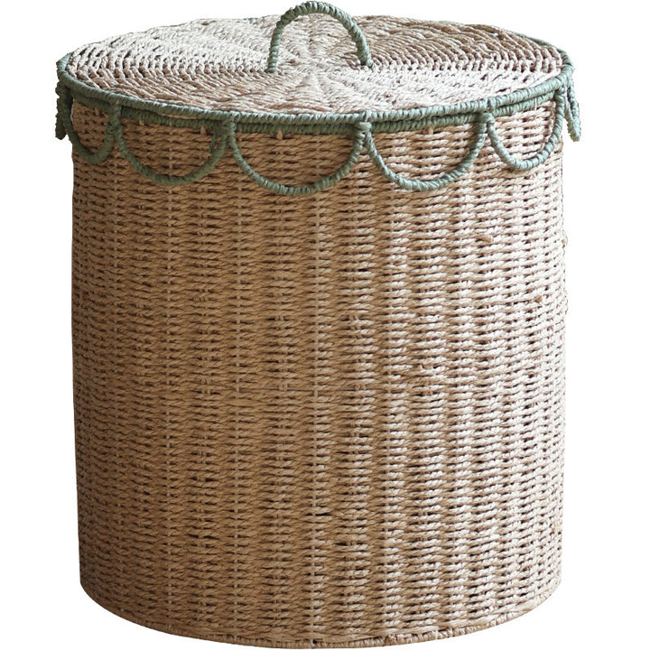 Handmade storage basket with lid Stornfield