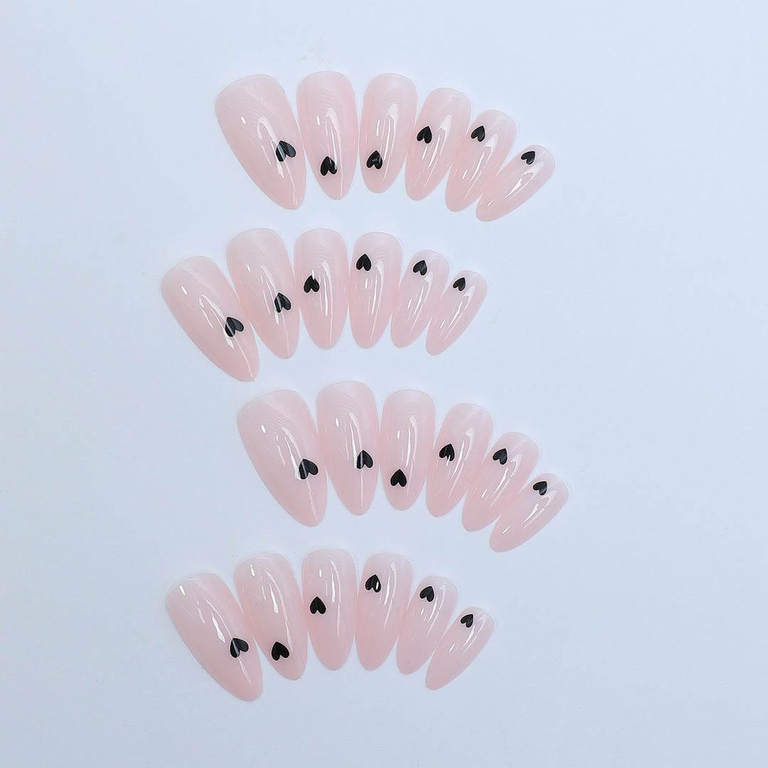 Heart-Embellished Press-On Nail Set Stornfield