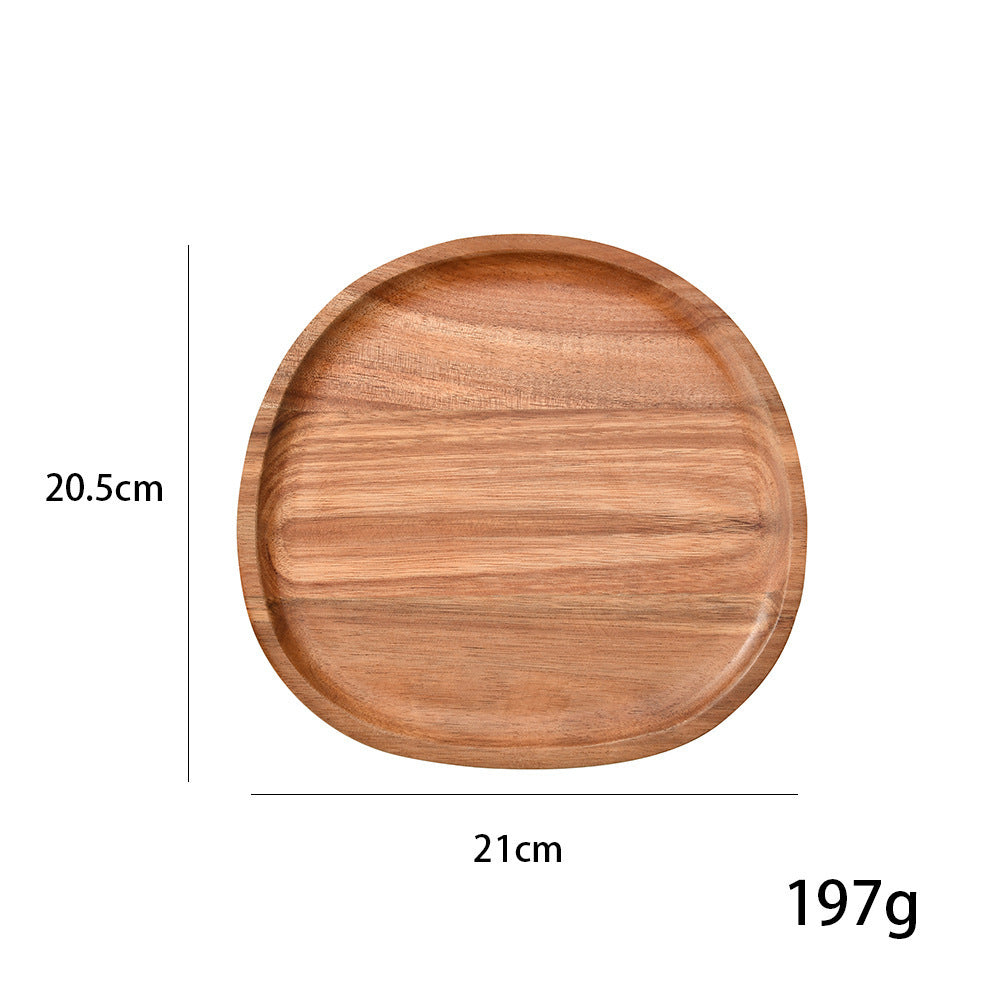 Elegant wooden serving platter with ergonomic design Stornfield