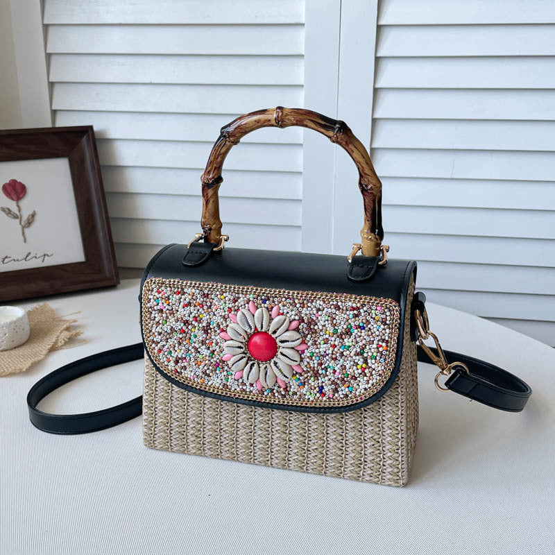 Embroidered Mini Handbag