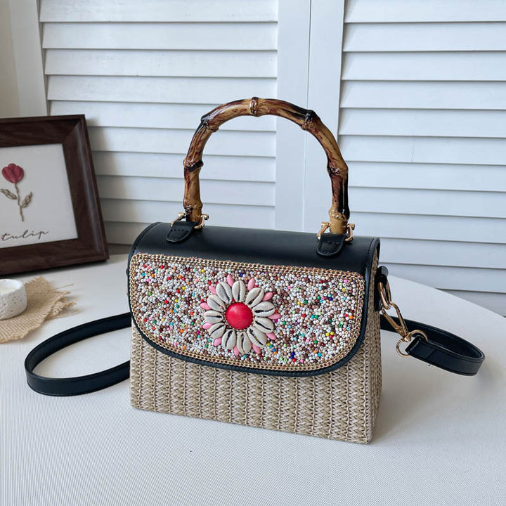 Embroidered Mini Handbag