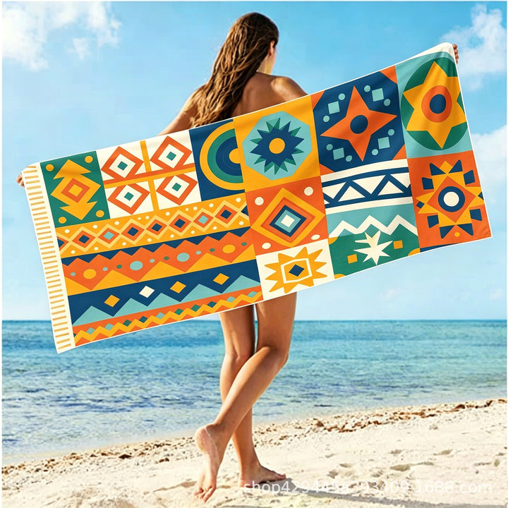 Women's luxurious beach towel with exotic print Stornfield