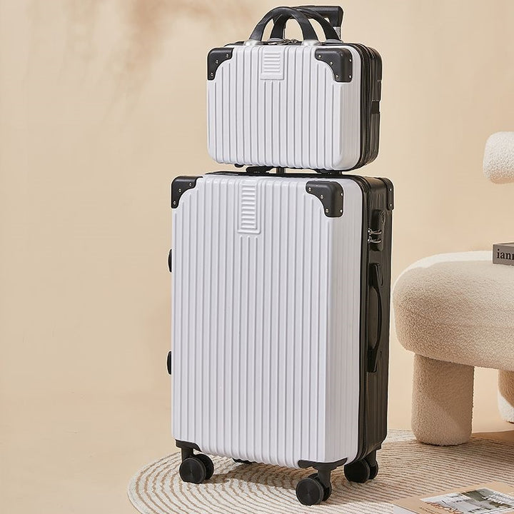 Hard-shell suitcase with double safety lock and flexible interior Stornfield