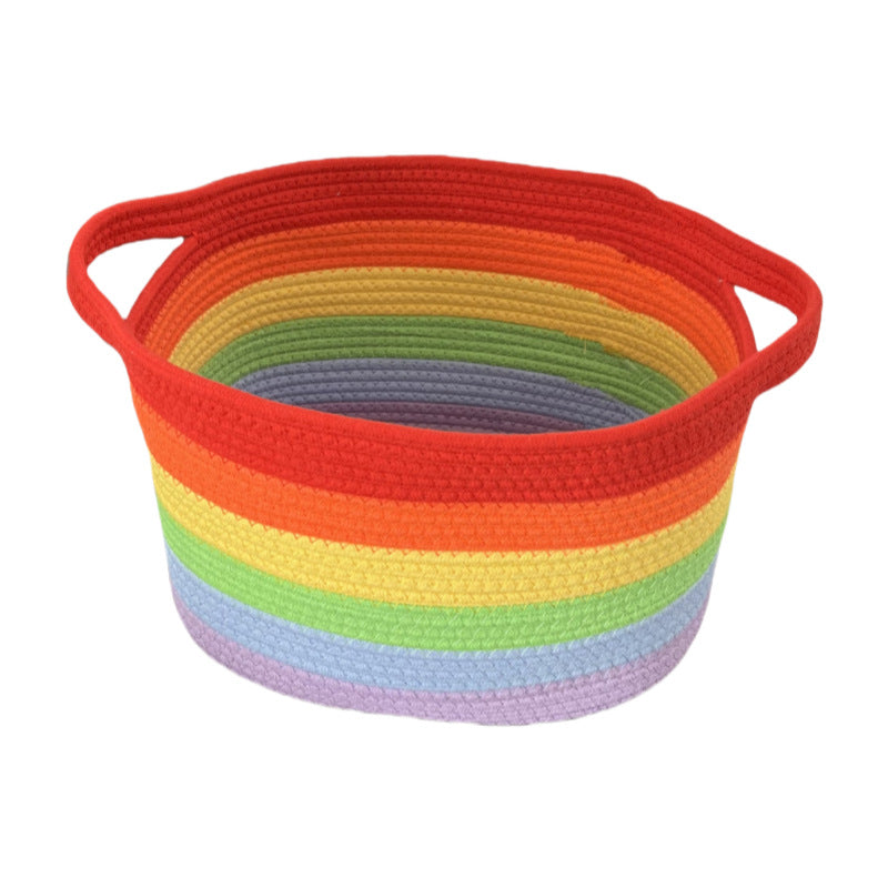 Women's storage basket with colorful stripes Stornfield