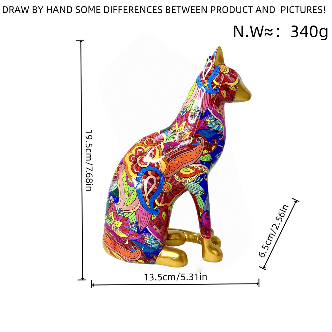 Decorative cat statue in modern art style Stornfield