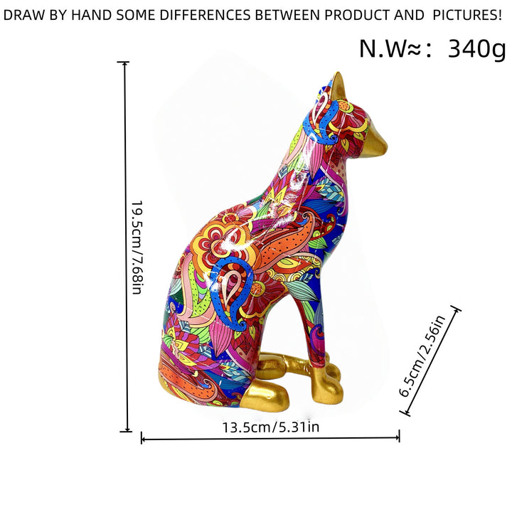 Decorative cat statue in modern art style Stornfield
