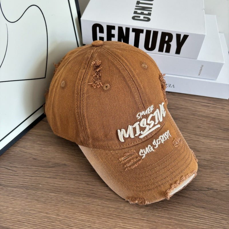 Women's Distressed Denim Adjustable Baseball Cap Stornfield