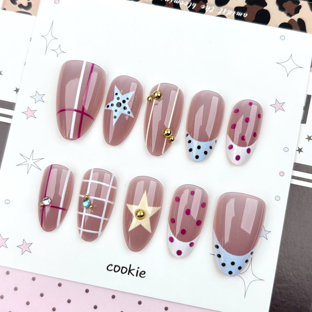 Artistic Decorative Press-On Nail Set 1790746064
