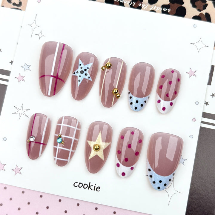 Artistic Decorative Press-On Nail Set 1790746064