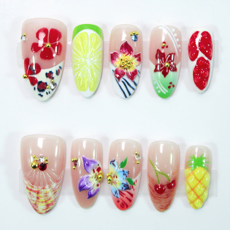 Nail art set with tropical fruit motifs Stornfield