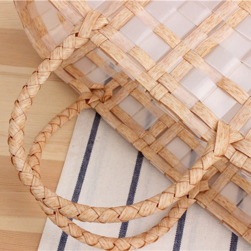 Spacious beach bag with transparent design Stornfield