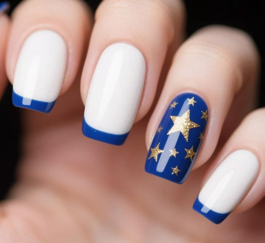 Elegant Star-Embellished Nail Art Stornfield